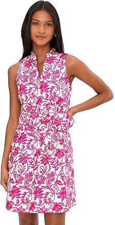 Lilly Pulitzer Tazie Dress Womens Dress Sun Shell Pink Sunseeker Jacquard : 14, Polyester