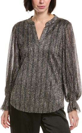 Vince Camuto Metallic Balloon Sleeve Blouse
