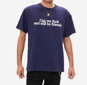 Carne Bollente Unisex Short Sleeve Graphic Tee In Navy