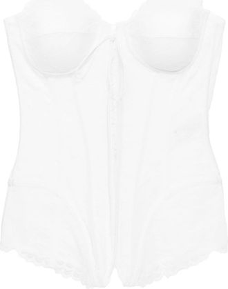 Giuseppe Di Morabito floral-lace bustier top - women - Polyester/Polyamide/Spandex/Elastane - 38 - White
