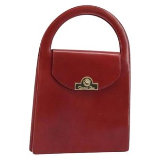 Dior Pre-owned Leren Handtas - Dames - Pre-owned - Rood - Maat: ONE Size Leer