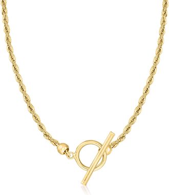 Canaria Canaria 2.2mm 10kt Yellow Gold Rope Chain Toggle Necklace