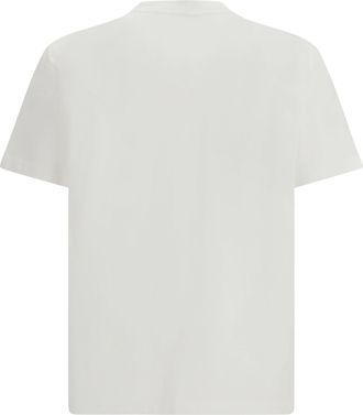Dsquared2 Mens T-Shirt With Dsquared2 Milano Logo Printed White Cotton T-Shirts And Polos
