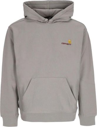 Carhartt Work in Progress Hooded American Script Sweatshirt - Heren - Hoodies - Grijs - XL - Katoen - Hoodies & sweatvesten