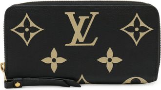 Louis Vuitton Monogram Empreinte Beige Black Monogram Empreinte Long Wallet (Bi-Fold) (Pre-Owned)
