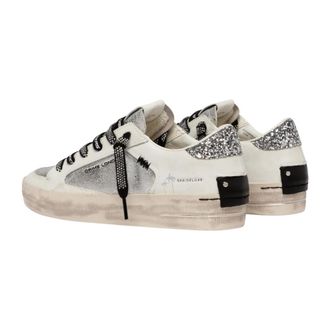 Crime London Sneakers, female, White, Size: 11 US SK8 Deluxe
