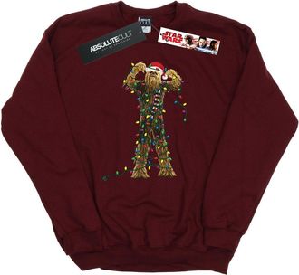 Star Wars Dames/Dames Chewbacca Kerstverlichting Sweatshirt (Bourgondi&euml;)
