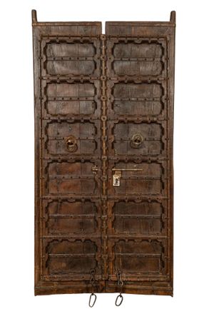 Biscottini International Biscottini - Puerta Corredera Medieval Antigua Interior O Exterior De Madera Maciza Y Hierro