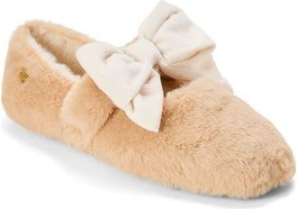 Dearfoams Maryanne Luxe Teddy Maryjane in Latte at Nordstrom, Size X-Large
