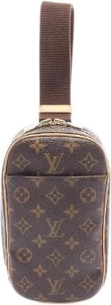 Louis Vuitton Pre-owned Pochette Gange Monogram Coated Canvas Heuptas - Heren - Vintage Schoudertas - Bruin - ONE Size - Leer - Vintage