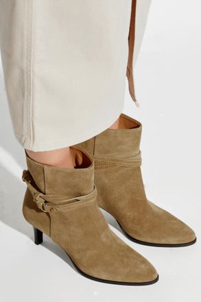 Isabel Marant Heeled Ankle Boots Meyli, Womens, Beige