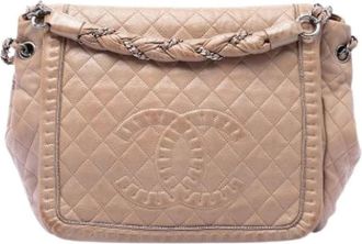 Chanel Borsa Pre-owned con patta trapuntata - - Pre-owned - Donna - Beige - ONE SIZE