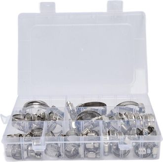 OEM 60 Abrazaderas De Manguera De Acero Inoxidable, Tipo Americano, Ajustables Para Tuber&iacute;as Industriales Fs090001