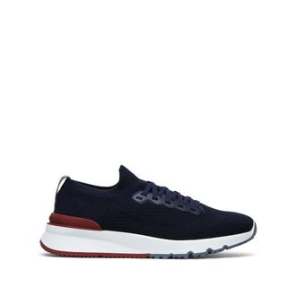 Brunello Cucinelli Brunello Cucinelli, Sneakers, male, Blue, Size: 8 US Cotton Knit Runners