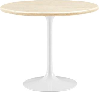 ModWay Lippa 36In Round Artificial Travertine Dining Table