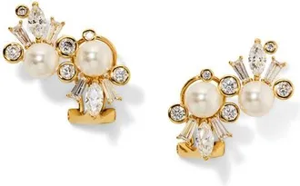 Nadri Undsea Climber Stud Earrings in Gold at Nordstrom