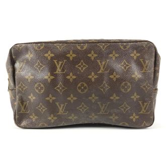 Louis Vuitton Brown Monogram Canvas Clutch Bag Pouch (Pre-Owned)