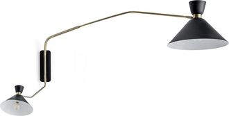 AM.PM Dubbele wandlamp XL verouderde messing, Zoticus