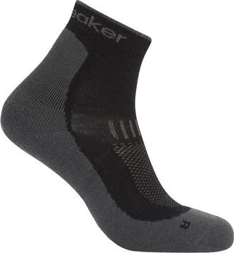 Icebreaker Merino Hike+ Light Mini Wandersocken für Herren | grau/schwarz