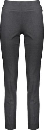 Herno Wollen broek met logodetail - Dames - Slim Fit Broeken - Grijs - XL - Wol - Broeken