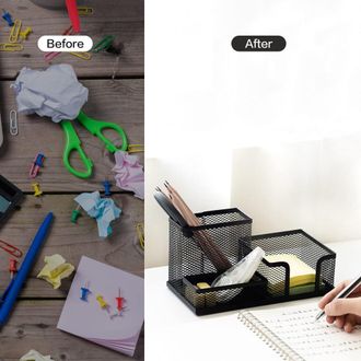 OEM Organizador De Escritorio Antideslizante, Elegante Portal&aacute;pices De Malla, Adecuado Para El Hogar, La Oficina Y La Escuela, Con Clip Para Notas, Organi