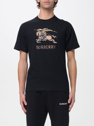 Burberry T-shirt in cotone con logo check Burberry