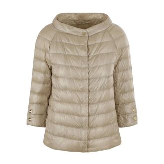 Herno Down Jackets, female, Beige, Size: 3XL Ultralight Down Jacket
