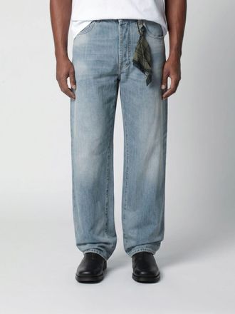 Darkpark Jeans a gamba larga in denim di cotone