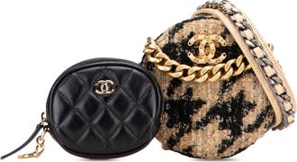 Chanel Pre-owned Womens Chain Bag - Black Textile - One Size