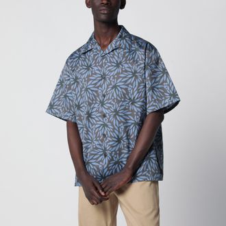 Prada Camicia bowling stampa floreale ematite/nero
