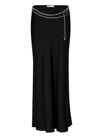 Paco Rabanne chain satin skirt - Black