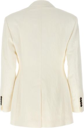 Brunello Cucinelli Womens White Straw Blazer Clothing