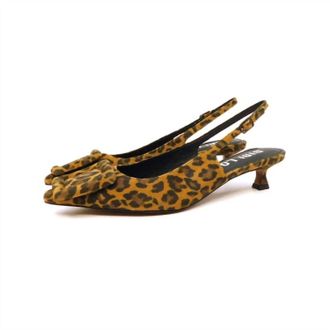 Bibi Lou Womens Lou Bonnie Slingback Pump In Leopard