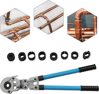 OEM Herramienta De Crimpado Pex, 9 Matrices, Dise&ntilde;o De Trinquete, Roja