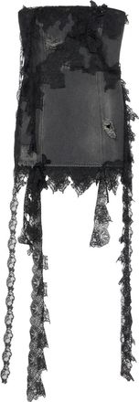 Blumarine Abito denim senza spalline - Grigio