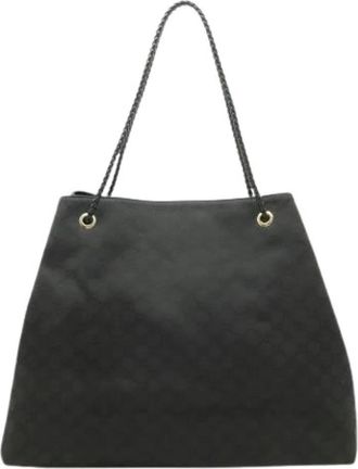 Gucci Pre-owned Vintage Nylon Tote Bag - Dames - Vintage Shopper - Zwart - ONE Size - Nylon - Vintage
