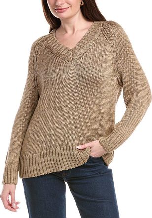 Lafayette 148 New York Raglan Sleeve V-Neck Sweater