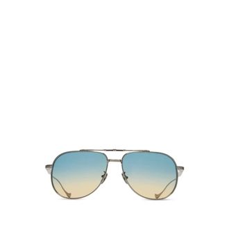 Cutler and Gross Sunglasses, unisex, Gray, Size: 60 MM Sloane Pilot Sunglasses