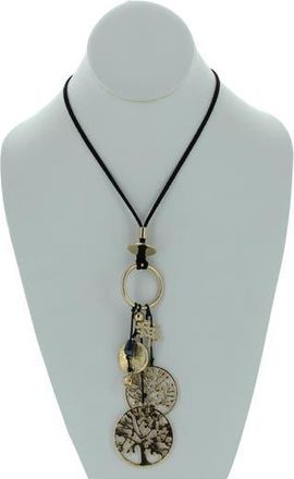 Olivia Welles Juliska Tree Of Life Pendant Necklace in Gold-Black at Nordstrom Rack