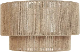 Beliani Lampada Da Soffitto A Sospensione Lampo Di Iuta Base Di Ferro Stile Boho Naturale Doring
