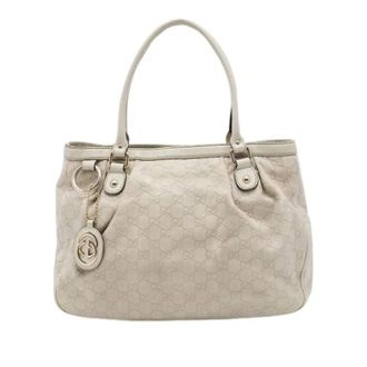 Gucci Pre-owned Vintage Embossed Leather Tote Bag - - Pre-owned - Donna - Beige - ONE SIZE