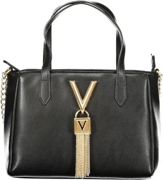 Valentino Tassen, Dames, Zwart, ONE Size, Polyethyleen Handtas met Handvat