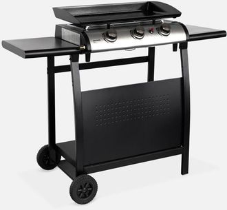 Alice's Garden Plancha De Gas De 3 Quemadores 7,5kw + Carro