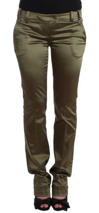 John Galliano Damesbroek Groen Slim Fit
