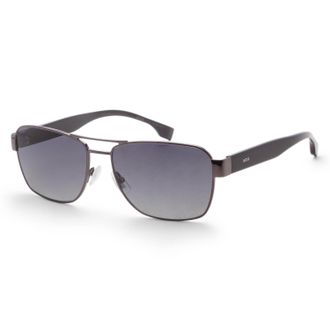 HUGO BOSS Mens 60 mm Black Sunglasses
