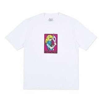 Palace Mangal T-Shirt White Cartoon Printing Short Sleeve Unisex PAL-SS18-069