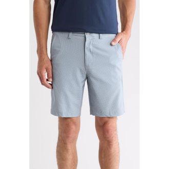 PGA TOUR Geometric Print Golf Shorts in Tradewinds at Nordstrom Rack, Size 30