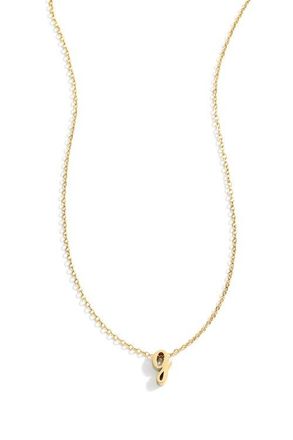 Mint & Lily Tiny Script Initial Necklace in Letter G at Nordstrom
