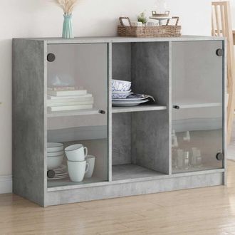 vidaXL Vidaxl - Aparador Madera De Ingenier&iacute;a Gris Hormig&oacute;n 102x37x75,5 Cm