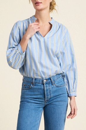 Trovata Bailey Shirt In Tahoe Stripe